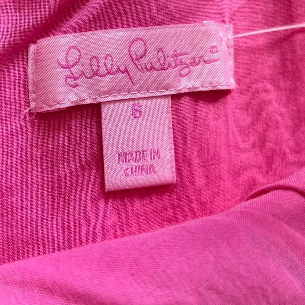 LILLY PULITZER JANICE SHIFT DRESS with Gold Accents Size 6 Elegant Feminine - Picture 3 of 6